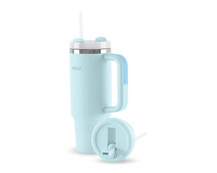Avanti Hydroquench Insulated Travel Tumbler with Two Lids 1L - Sea Breeze Blue