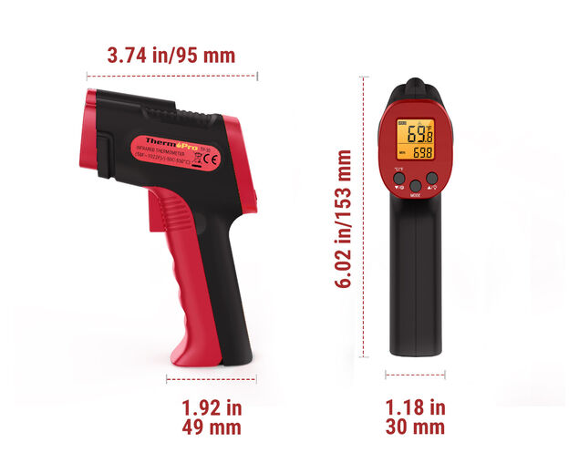 ThermoPro TP30 Laser Digital Infrared  Meat Thermometer Gun, , hi-res