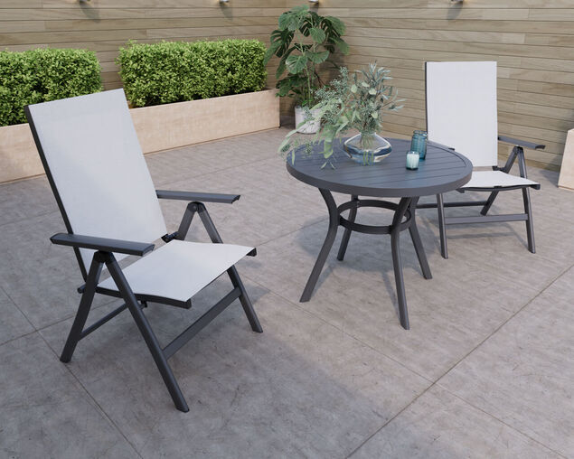 Frankie-Jette 3 Piece Chat Setting - Gunmetal Grey, , hi-res