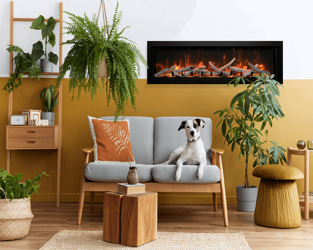 Amantii Smart 60″ Wide – Deep Indoor or Outdoor Electric Built-in only with Black Steel Surround, , hi-res