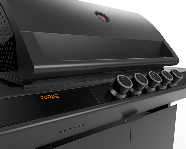 Ziegler & Brown Turbo Classic 5 Burner BBQ on Cart with Side Burner & Drawer (T Series), , hi-res