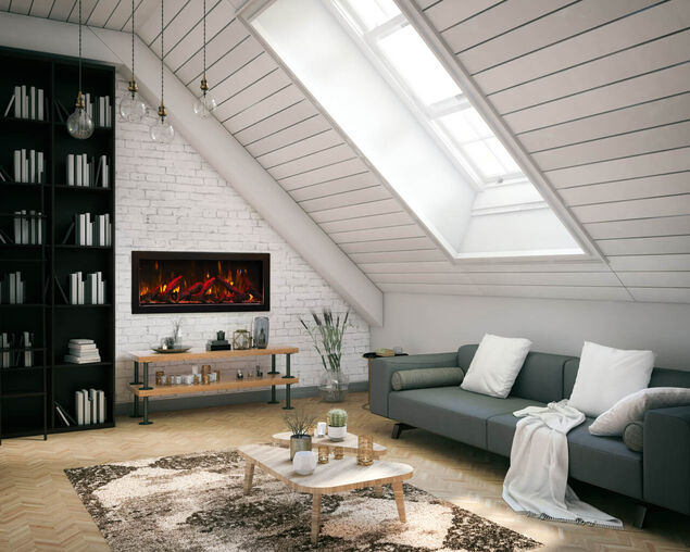 Amantii Smart 40" Electric Deep Built-in only comes with optional black steel surround, , hi-res