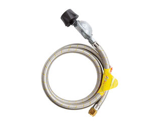 Gasmate Braided Hose & Regulator - 1200mm (LCC27 TO 5/8" UNF (3/8" SAE))