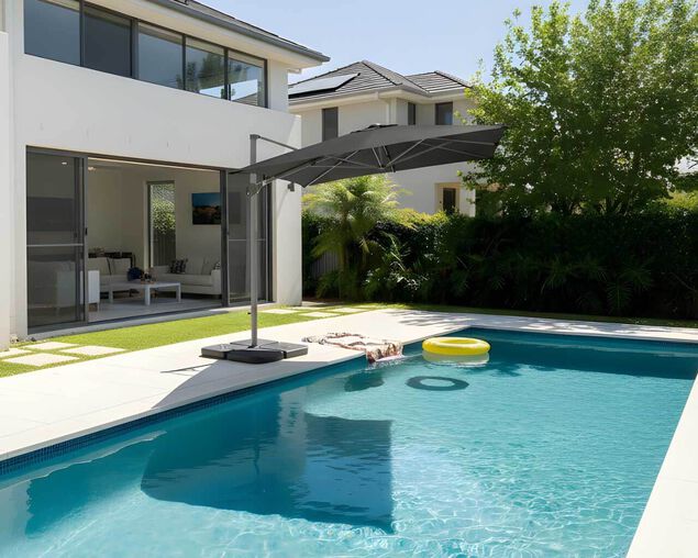 Sunningdale 3.0m Cantilever Umbrella Charcoal, Charcoal, hi-res image number null