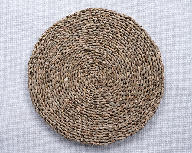 Braided Seagrass Round Placemats Natural - 4 Pack, , hi-res