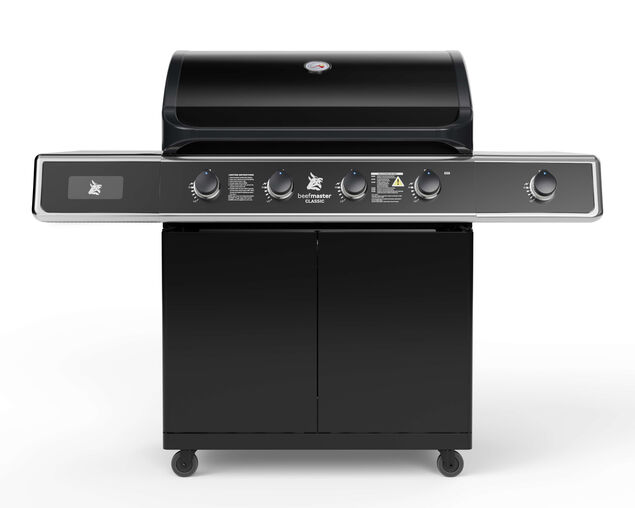 Beefmaster Classic 4 Burner On Classic Cart With Cast Iron Side Burner, , hi-res image number null