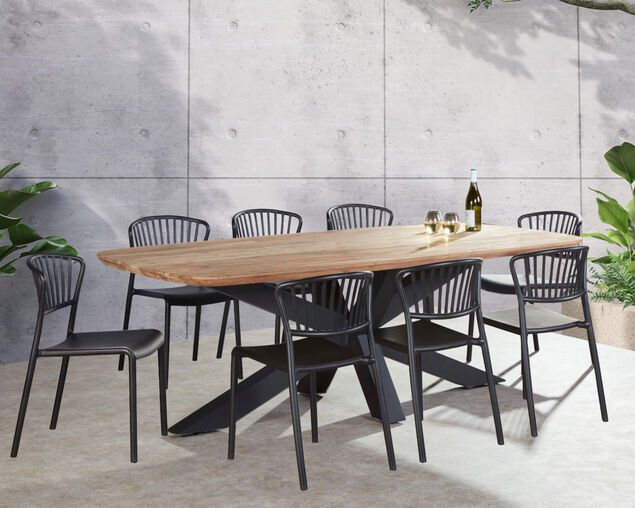 Jakarta Teak Mix and Match 9 Piece Dining Setting, , hi-res