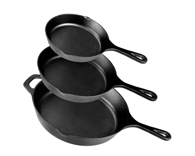 Firehawk Cast Iron Skillets 3 Pieces, , hi-res image number null