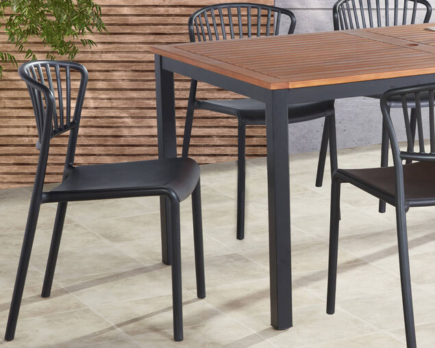 Florence Dining Chair - Black, Black, hi-res