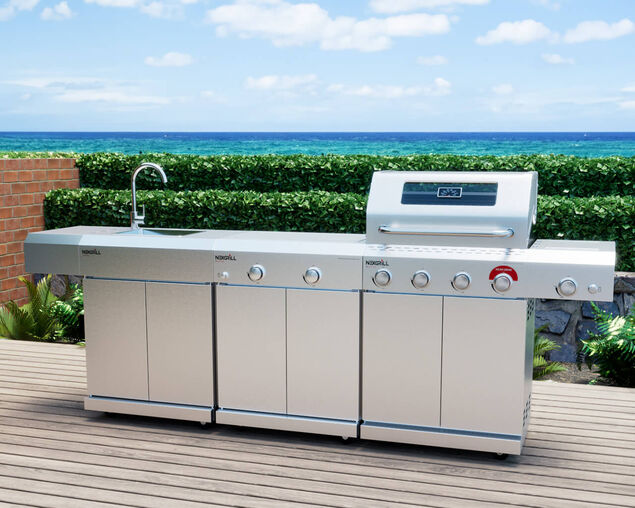 Nexgrill Cucina BBQ Island Inc 4 Burner BBQ, Sink & Range, , hi-res