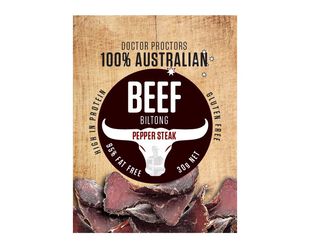 Doctor Proctor Pepper Steak Beef Biltong 30G