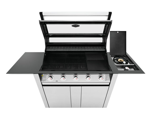 BeefEater 1600 Series - 5 Burner Stainless Steel BBQ With Side Burner (Silver), , hi-res