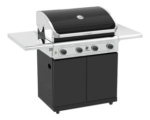 Beefmaster Classic 4 Burner BBQ on Classic Cart with Folding Shelves