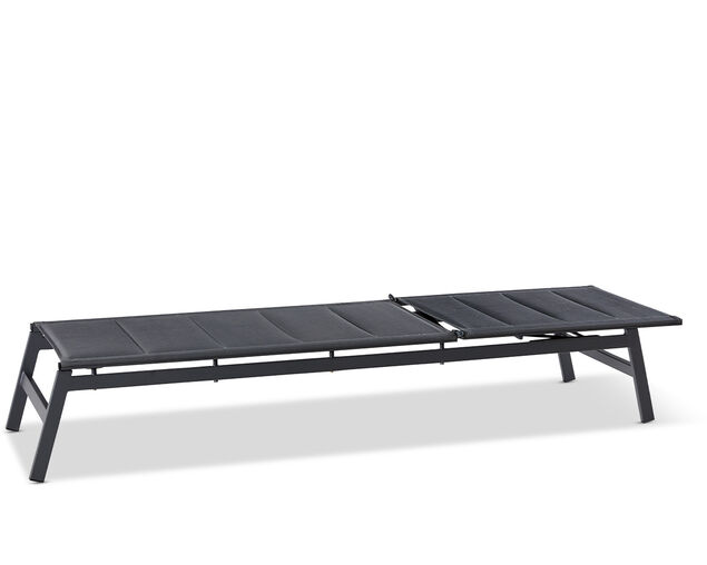 Boston Padded Sunlounge - Gunmetal Grey, Grey, hi-res