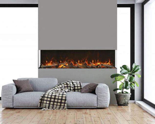 Amantii Smart 88" unit - 14 1/4" in depth 3 sided glass fireplace, , hi-res