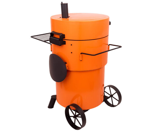 Oklahoma Joe’s Bronco Pro Drum Smoker - Orange, Orange, hi-res