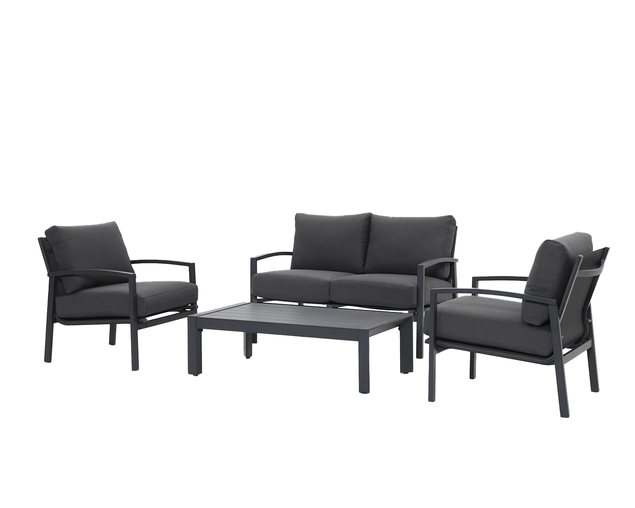 Jette 4 Seater Lounge Bundle - Gunmetal Grey, , hi-res