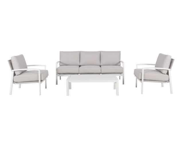 Jette 4 Piece Outdoor Lounge Setting with 1 Three-Seat Lounge, 2 Single-Seat Lounges and 1 Coffee Table, , hi-res