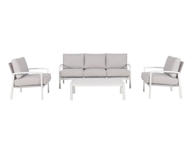 Jette 4 Piece Lounge Setting (White), White, hi-res image number null