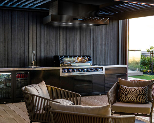 Excelsior Black Wall Mounted BBQ Rangehood - 1480 x 800mm, , hi-res