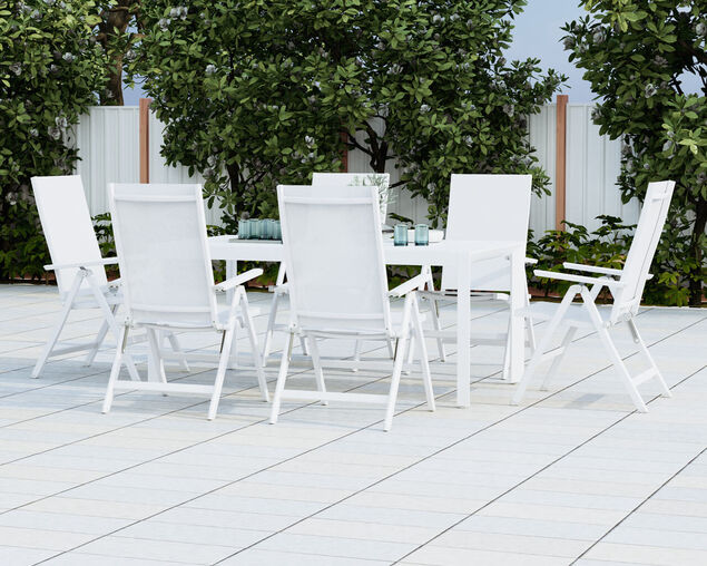 Frankie-Jette 7 Piece Dining Setting - Bone, , hi-res