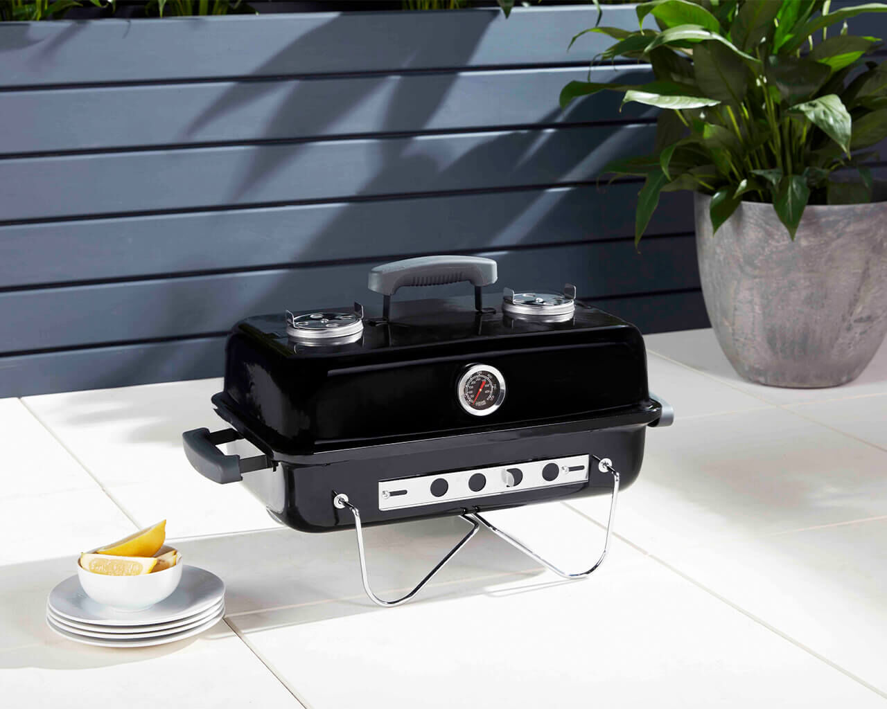 Buy Billabong Portable Charcoal BBQ with Thermometer at Barbeques Galore