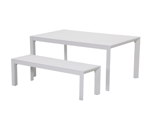 Jette 6 Seater Dining Bench Setting Bundle - Bone, Bone, hi-res image number null