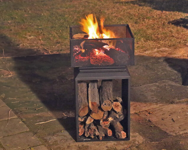 Maxiheat Stacker Firepit with Wood Storage, , hi-res