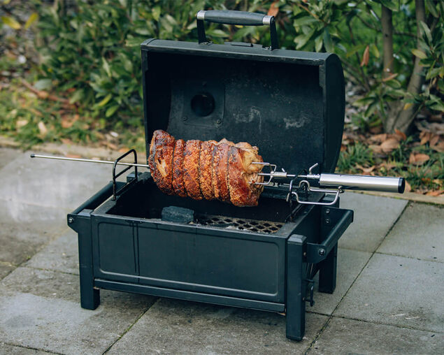 EspetoSul Premium Battery Powered BBQ Rotisserie Kit, , hi-res