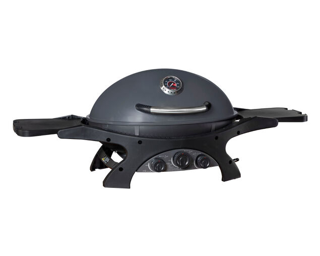 Ziggy Classic Triple Grill LPG BBQ - Gunmetal Grey, Gunmetal Grey, hi-res image number null