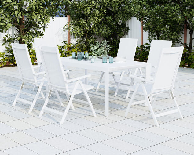 Frankie-Jette 7 Piece Dining Setting - Bone, , hi-res image number null