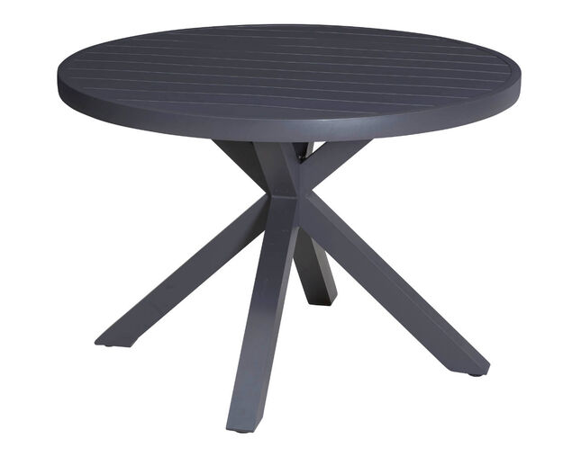 Buy Jette Round Dining Table 107.5cm (Gunmetal Grey) at Barbeques Galore.