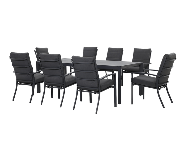 Jette 8 Seater Dining Bundle - Gunmetal Grey, Gunmetal Grey, hi-res