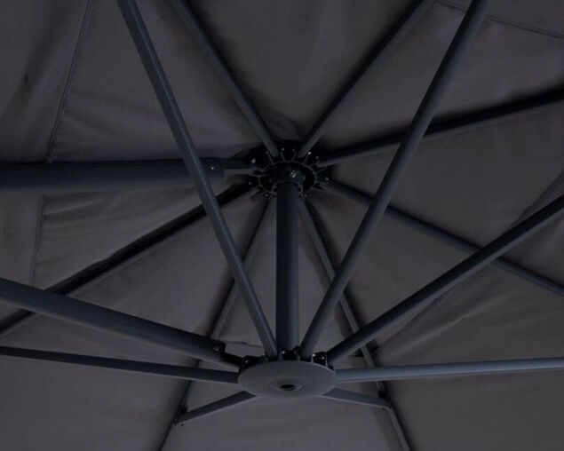Balmoral 3 x 4m Cantilever Umbrella Charcoal, , hi-res