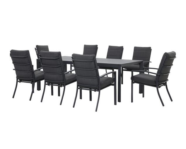 Jette 8 Seater Dining Bundle - Gunmetal Grey, Gunmetal Grey, hi-res