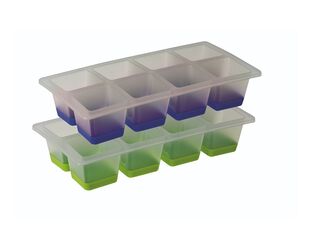 Avanti 8 Cup Pop Release Ice Cube Tray - Set of 2 - Blue/Green