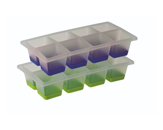 Avanti 8 Cup Pop Release Ice Cube Tray - Set of 2 - Blue/Green, , hi-res image number null