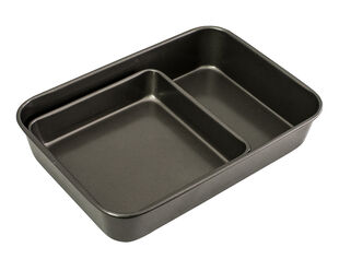 Bakemaster Bakeware Twin Pack (Roasting Pan/Square Bake Pan)