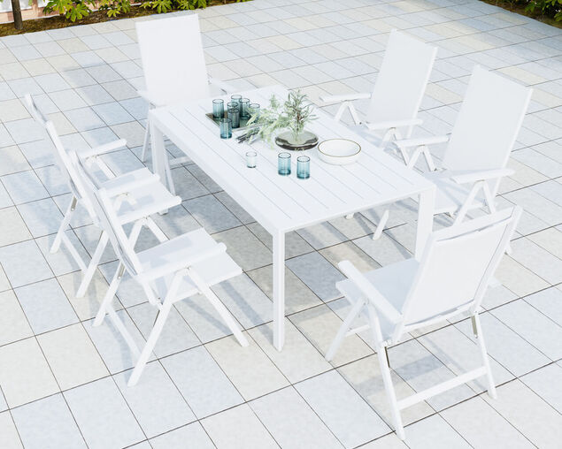 Frankie-Jette 7 Piece Dining Setting - Bone, , hi-res