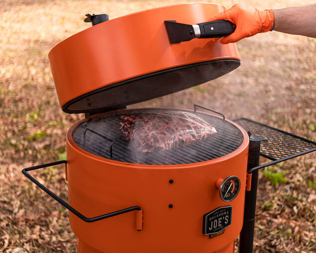 Oklahoma Joe’s Bronco Pro Drum Smoker - Orange, Orange, hi-res