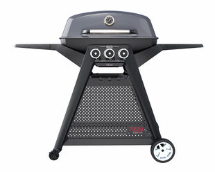 Ziggy Elite Triple Grill Natural Gas BBQ Plus Cart Bundle - Gunmetal Grey