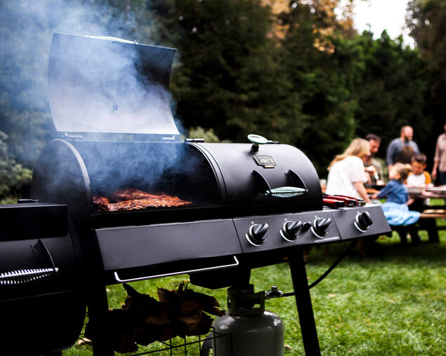 Oklahoma Joe’s Longhorn Combo Charcoal/Gas Smoker & Grill, , hi-res