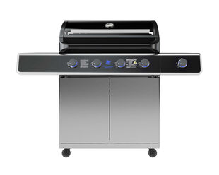 Beefmaster Classic 4 Burner On Deluxe Cart With Stainless Steel Side Burner