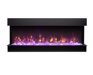 Amantii Smart 72" unit – 10 5/8" in depth 3 sided glass fireplace
