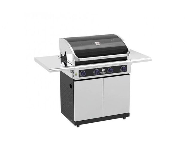 Premium Beefmaster 4 Burner BBQ on Deluxe Cart with Folding Shelves, , hi-res image number null