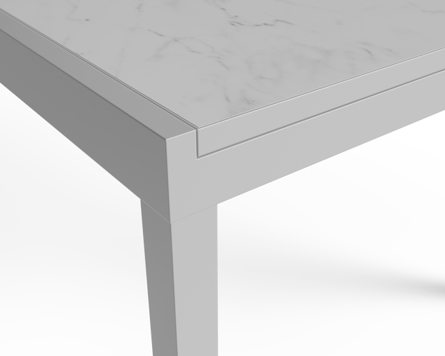 Sinta Extension Dining Table 240cm - White, White, hi-res