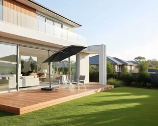 Augusta 4x3m Rectangular Cantilever Umbrella - Charcoal