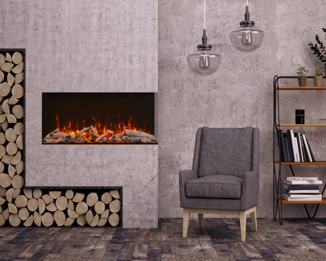Amantii Smart 50" unit - 14 1/4" in depth 3 sided glass fireplace, , hi-res