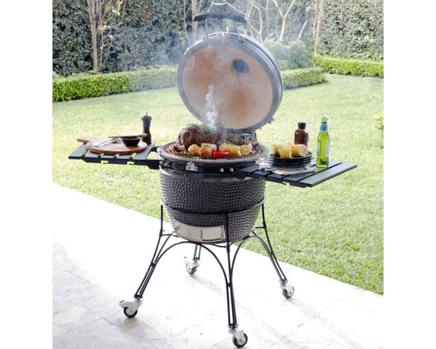 Firehawk Stringybark Kamado Ceramic Charcoal BBQ 56cm (22") - Grey, , hi-res