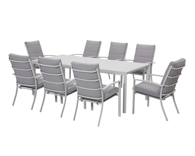 Jette 8 Seater Dining Setting Bundle - Bone, Bone, hi-res image number null